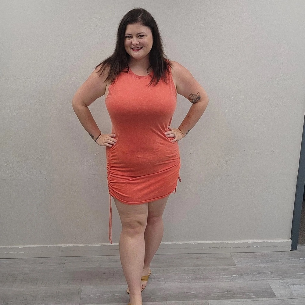 Victoria's Secret PINK Orange Sleeveless Dress - Size XXL
